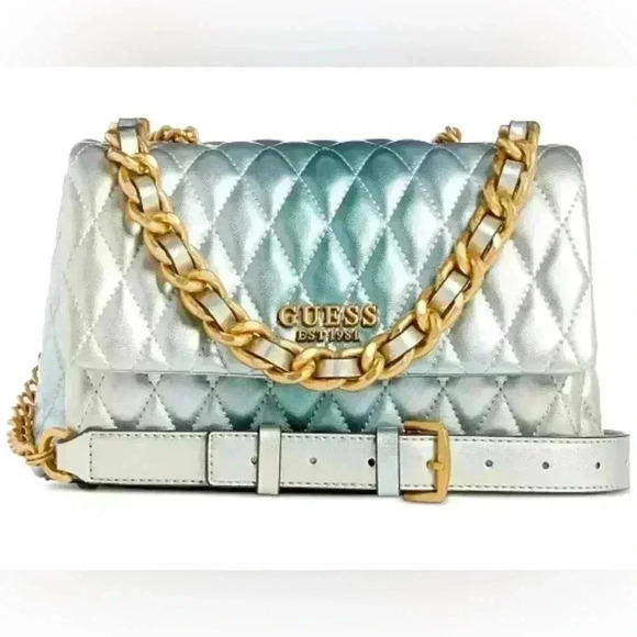 GUESS Dema Double Compartment Small Ombre Convertible Crossbody - Picture 1 of 5